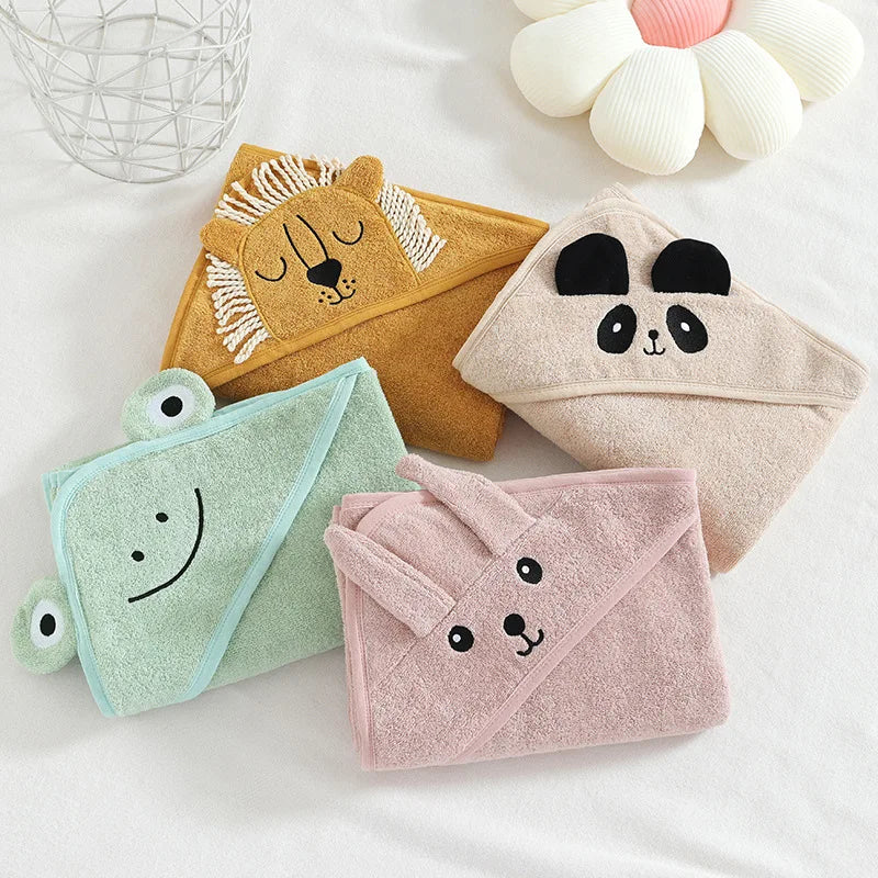 SnuggleBoo™ Cartoon Hooded Baby Towel