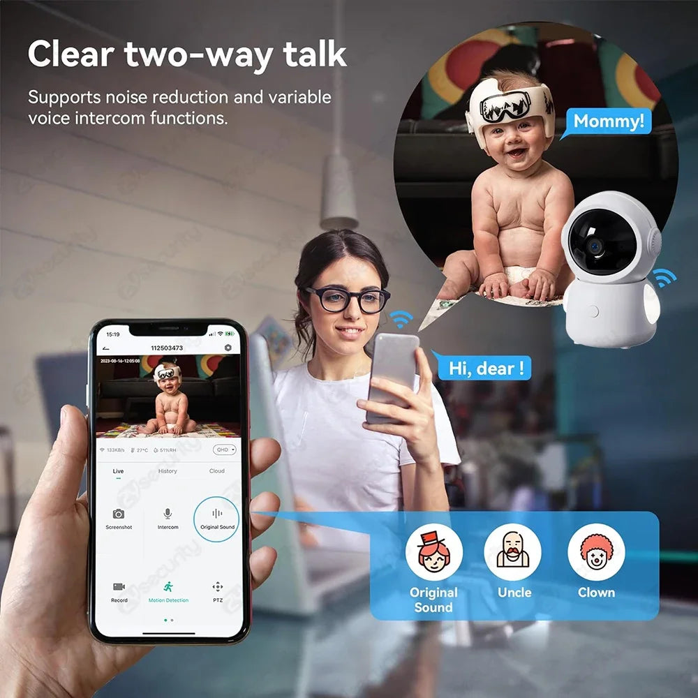 ZySecurity™ 2K 3MP Wireless Video Baby Monitor (ZY-MY06)