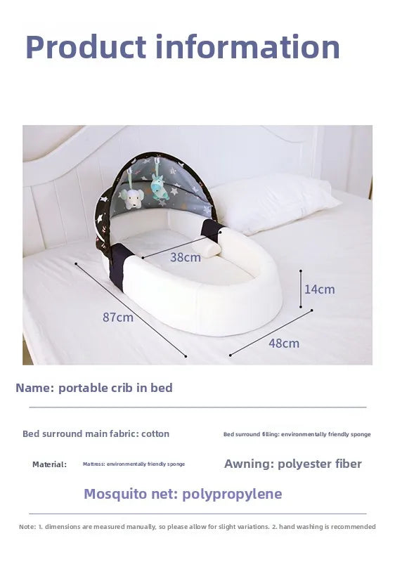 Foldable Outdoor Baby Crib with Mosquito Net