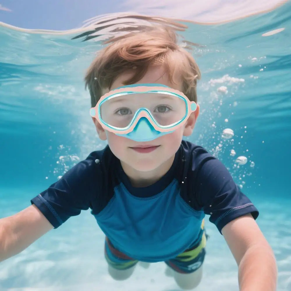 SplashGuard™ Kids Swim Goggles with Nose Cover – Anti-Fog, Leak-Proof, Adjustable & Comfortable for Swimming & Diving