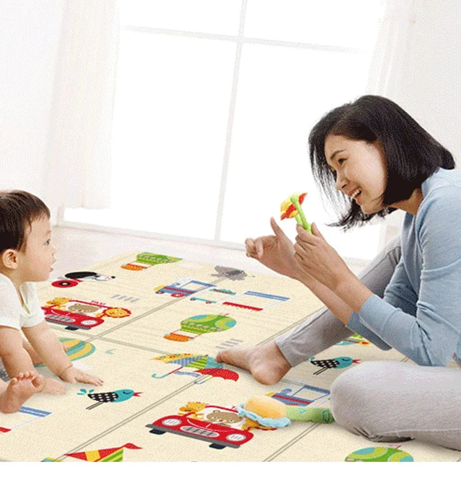 PlayJoy™ Foldable Baby Play Mat – Educational, Soft & Portable Kids Carpet