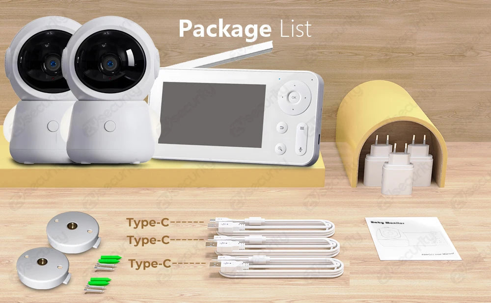 ZySecurity™ 2K 3MP Wireless Video Baby Monitor (ZY-MY06)
