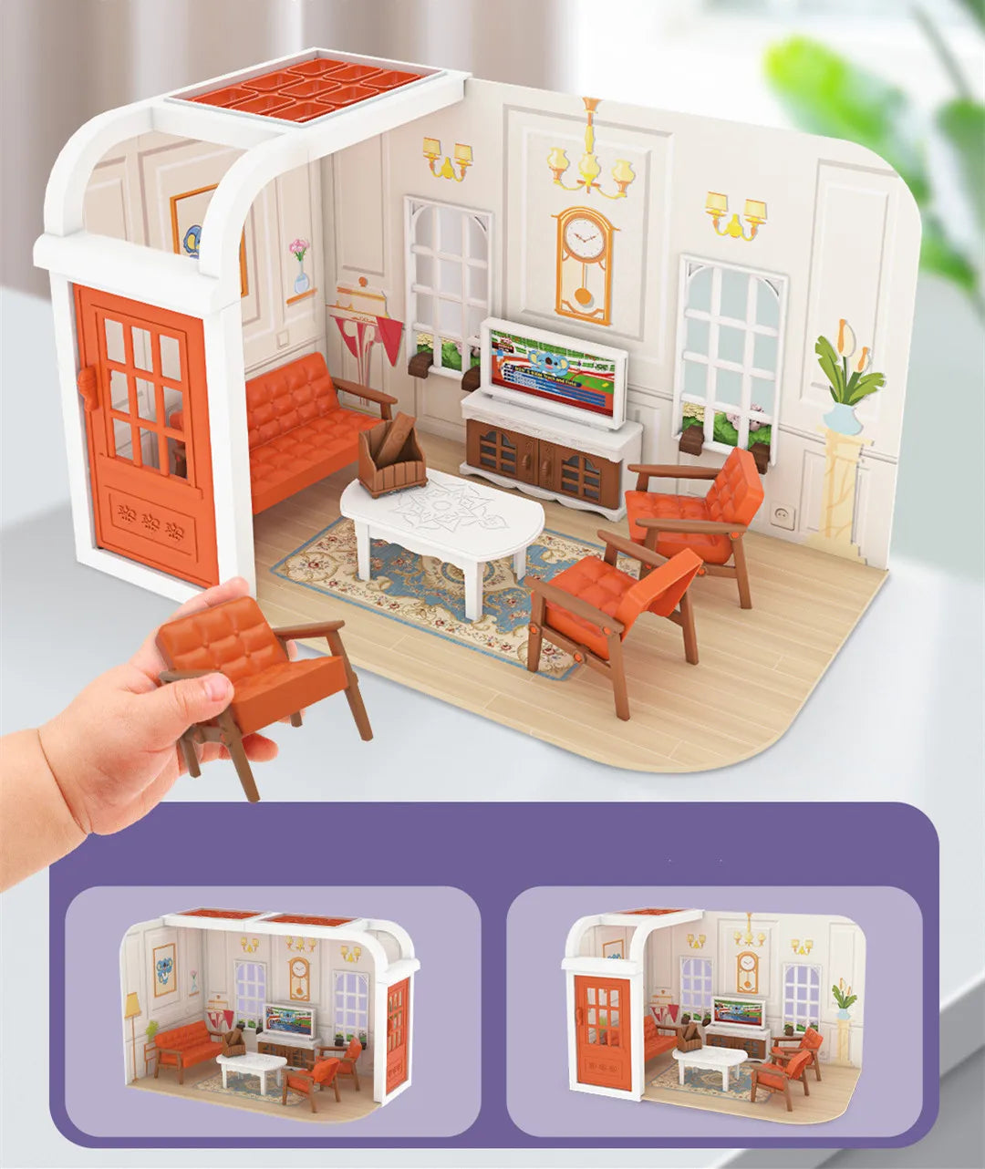 Miniature Dollhouse Furniture Set for Kids