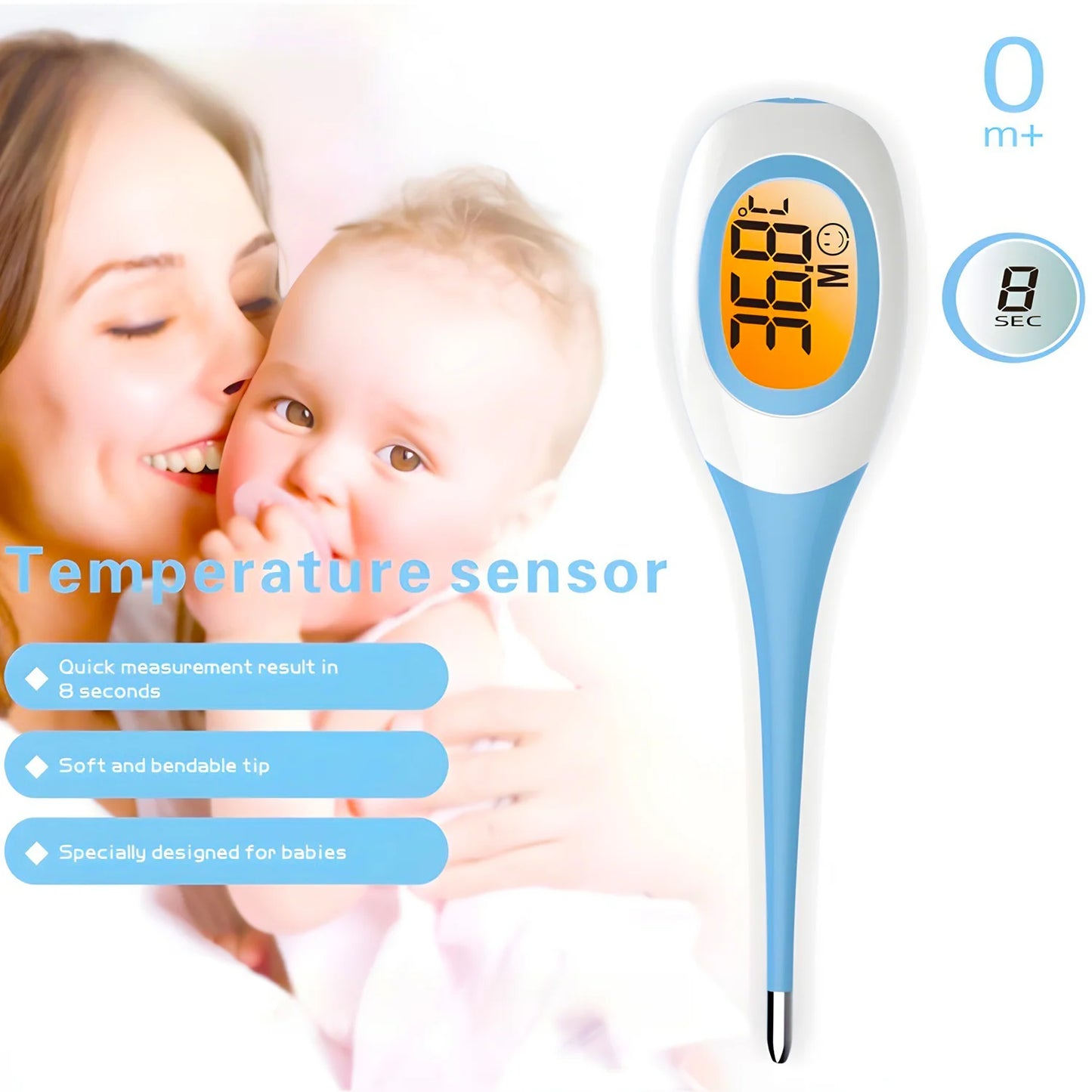 InstaTemp™ Digital Infrared Thermometer – Non-Contact Forehead & Body Temperature Monitor for Baby & Adult