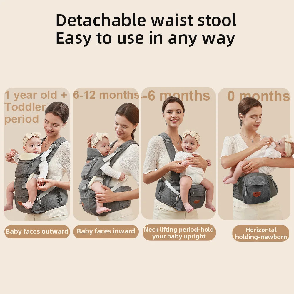 6-in-1 Ergonomic Baby Carrier Hip Seat – Comfort Carry