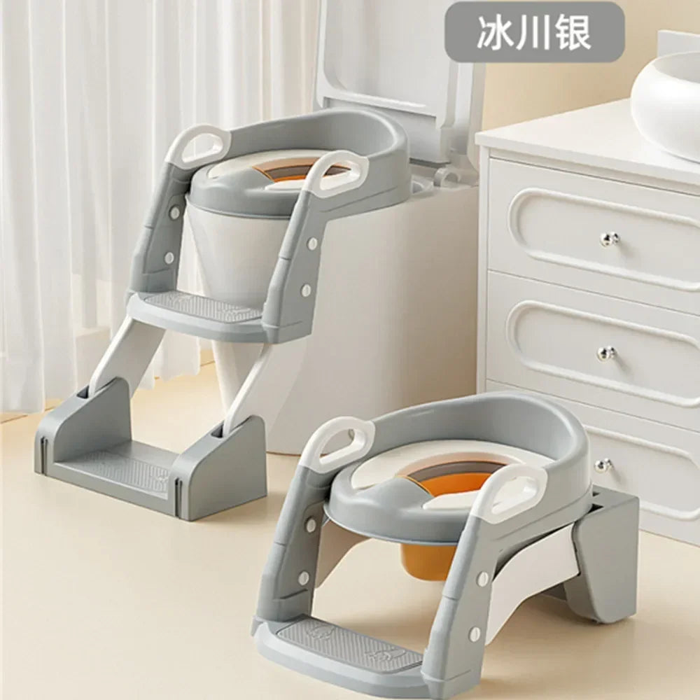 EasyPot™ Folding Baby Potty Training Seat with Step Stool Ladder – Portable Travel Toilet