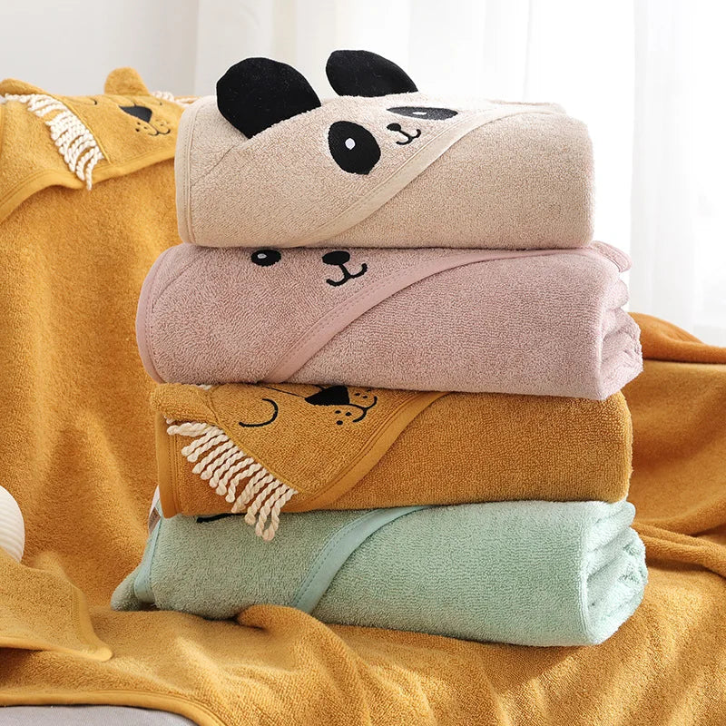 SnuggleBoo™ Cartoon Hooded Baby Towel