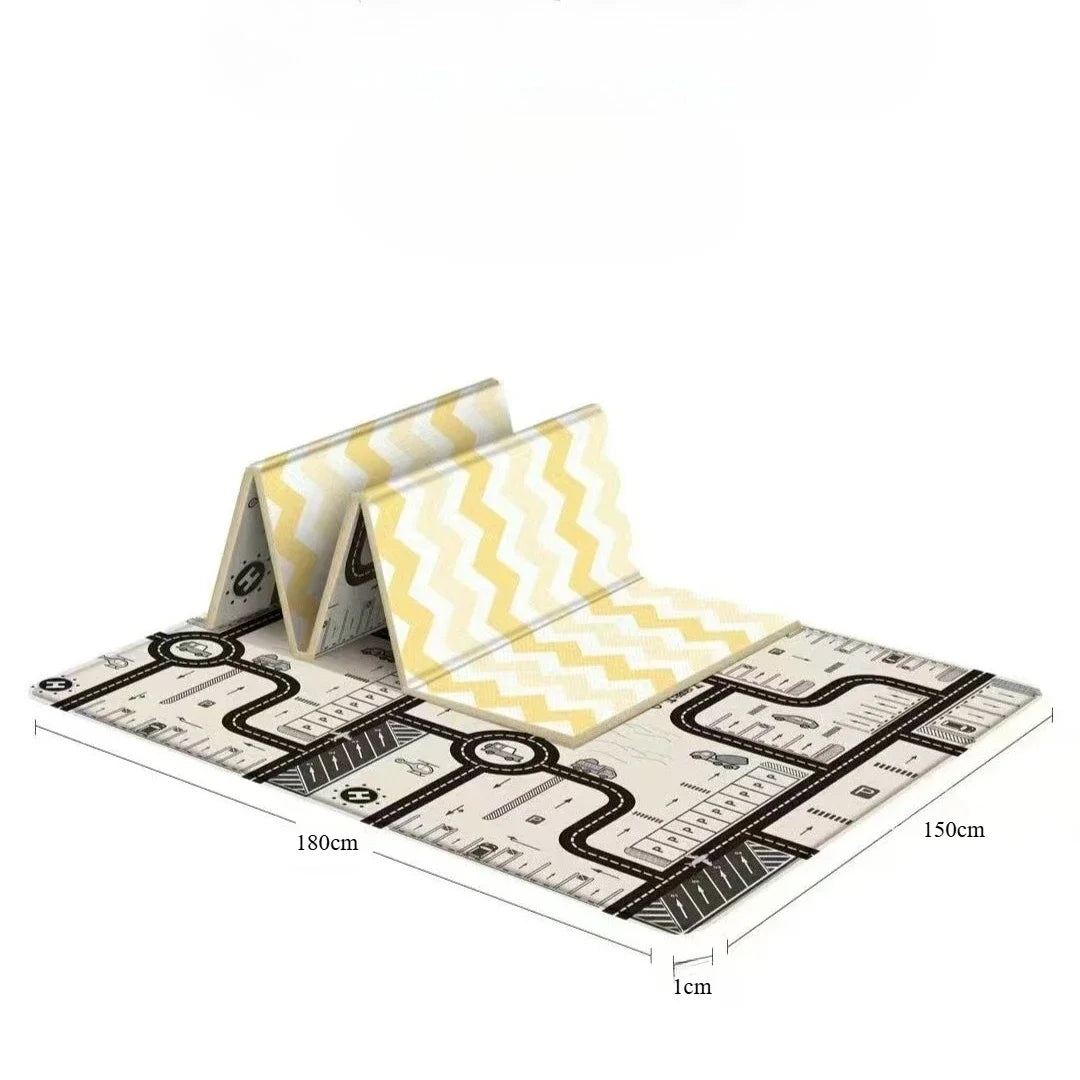 PlayJoy™ Foldable Baby Play Mat – Educational, Soft & Portable Kids Carpet