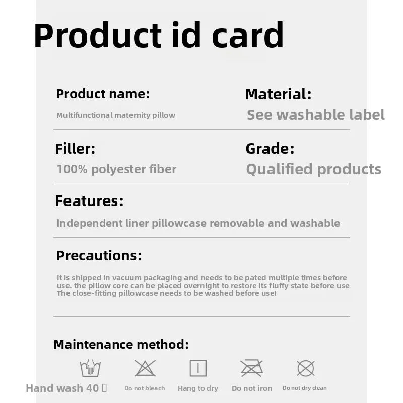 AIBEDILA™ Maternity U-Shaped Support Pillow – Comfort Cushion for Belly, Waist & Side Sleep | 38x38x4cm Polyester Fiber