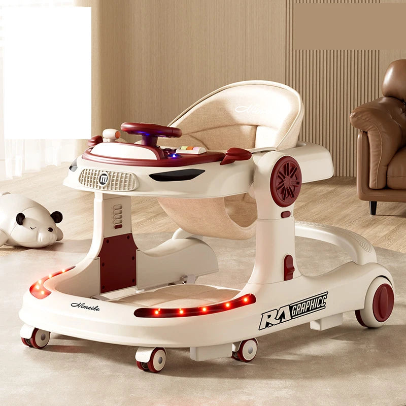 3-in-1 Foldable Baby Walker with Music & Wheels