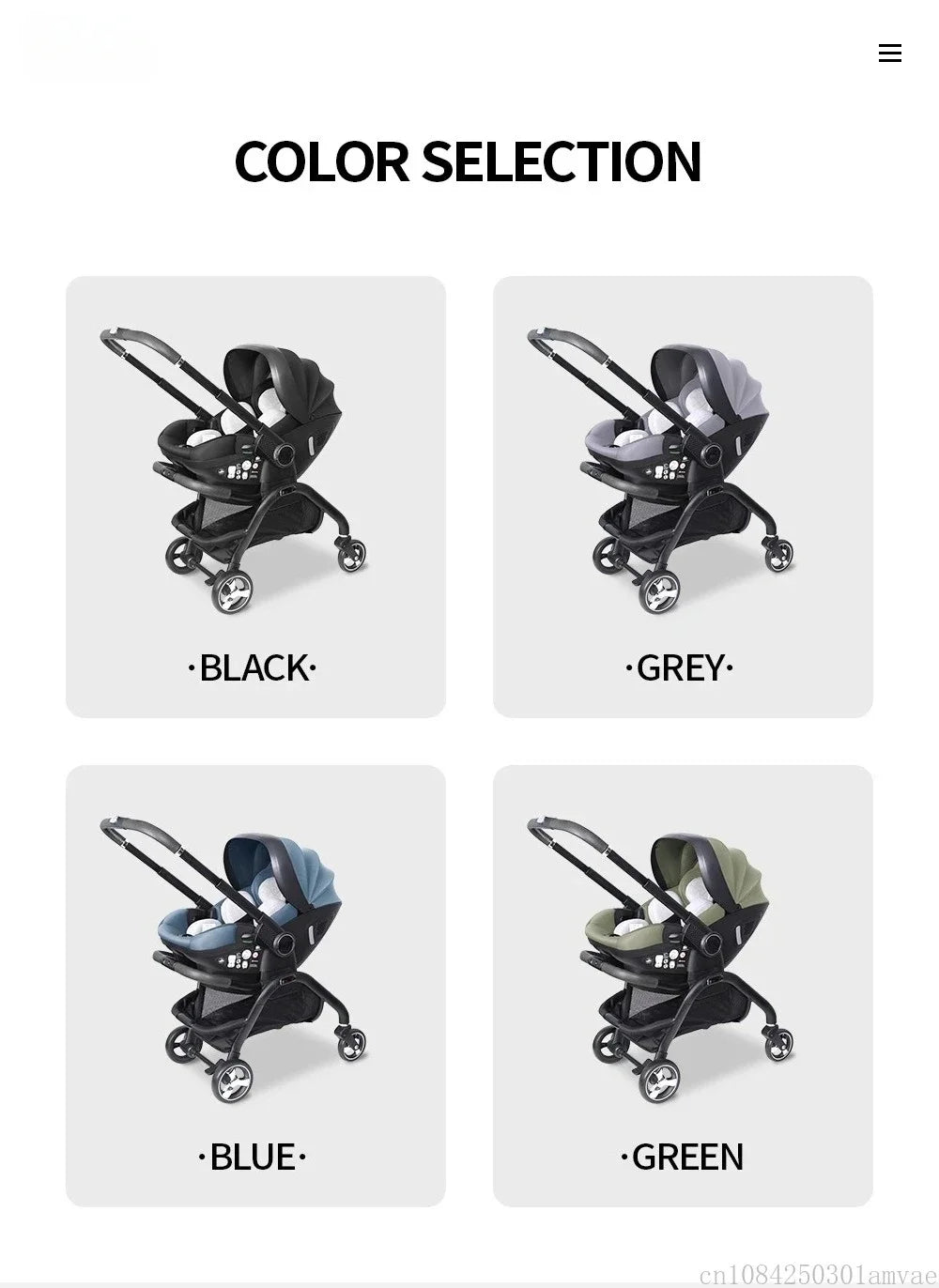 AuraPicks™ 4-in-1 Baby Stroller & Car Seat Combo