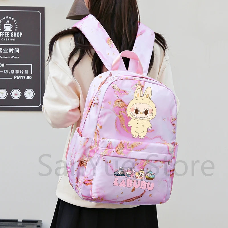 MINISO™ 4-in-1 Anime School Backpack Set – Waterproof Canvas Bag , Lunch Bag, Pen Case & Water Bottle