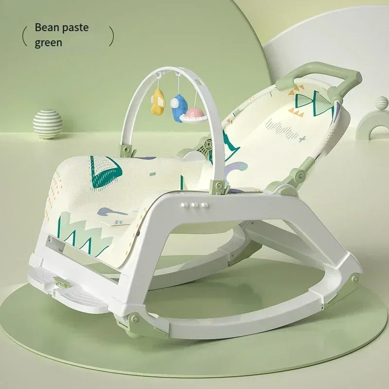 DreamNest™ 5-in-1 Baby Rocking Chair | Multi-Functional Bouncer, Seat, Rocker, Dining & Trolley