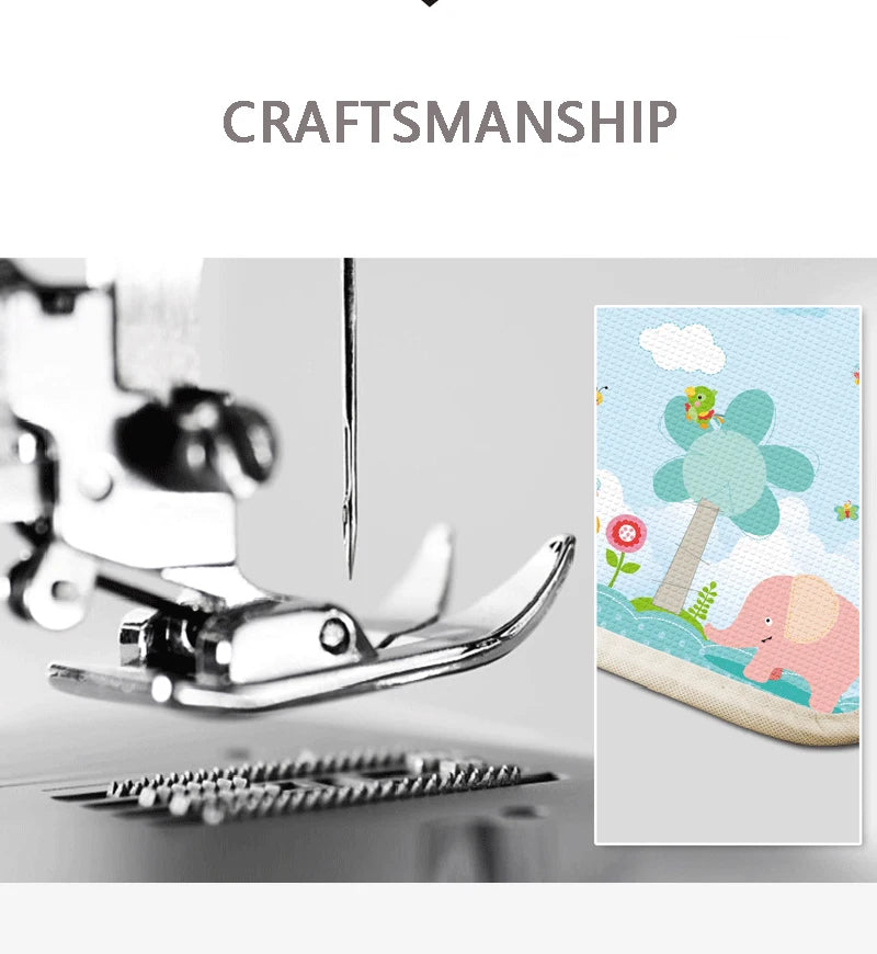 ComfyPlay™ Cartoon Baby Play Mat – Large Foldable EPE Foam Rug, Non-Toxic & Safe