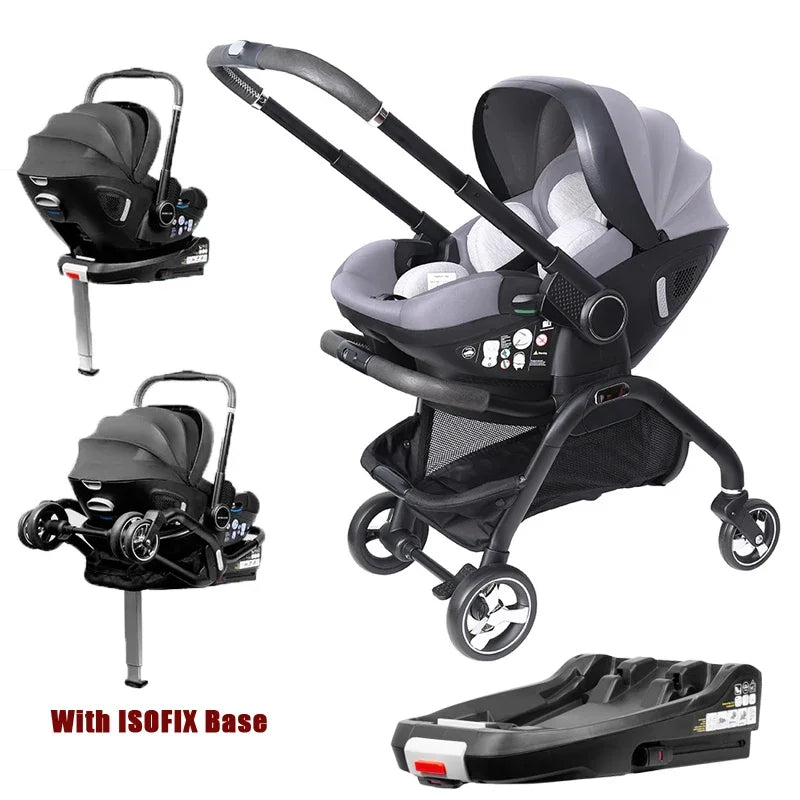 AuraPicks™ 4-in-1 Baby Stroller & Car Seat Combo