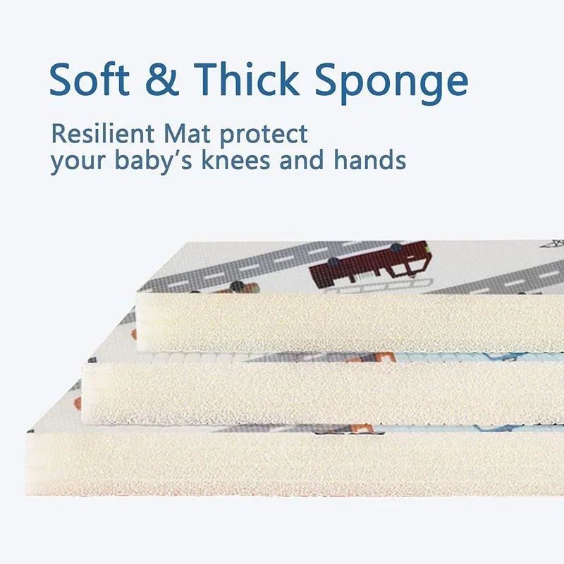 SafeNest™ Foldable Baby Play Mat – Non-Toxic XPE Foam, Reversible & Easy to Clean