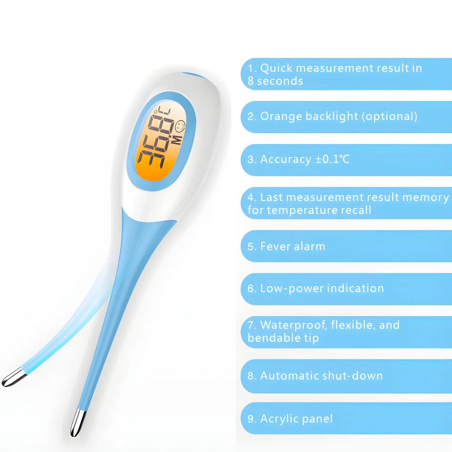 InstaTemp™ Digital Infrared Thermometer – Non-Contact Forehead & Body Temperature Monitor for Baby & Adult