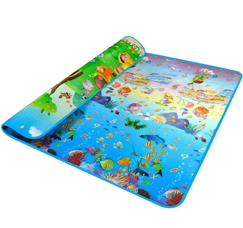 ComfyPlay™ Cartoon Baby Play Mat – Large Foldable EPE Foam Rug, Non-Toxic & Safe