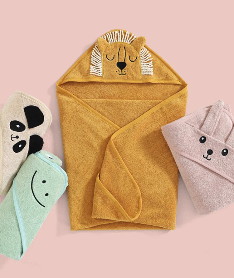 SnuggleBoo™ Cartoon Hooded Baby Towel