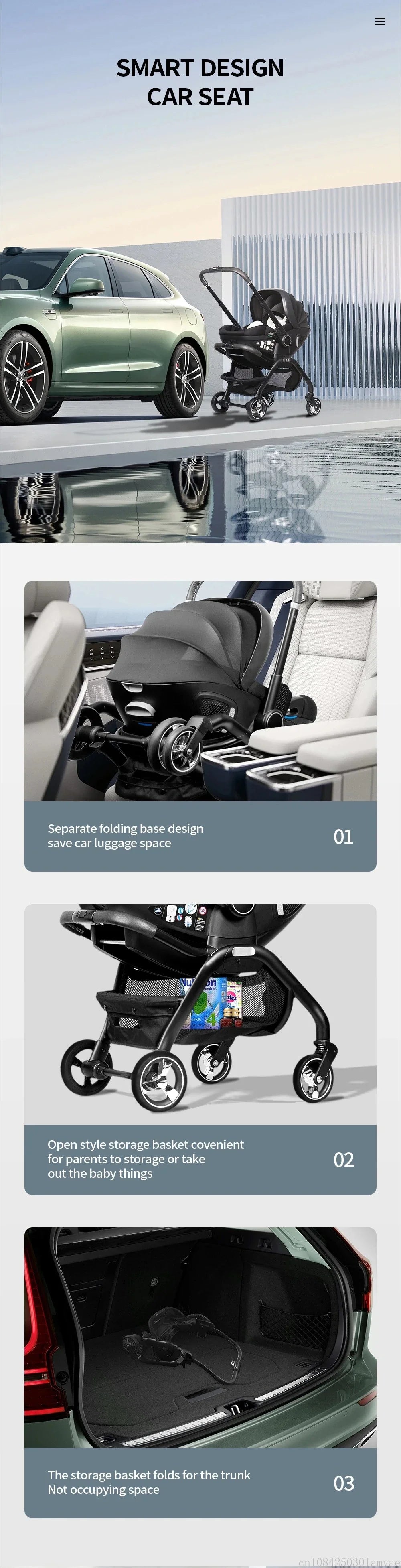 AuraPicks™ 4-in-1 Baby Stroller & Car Seat Combo