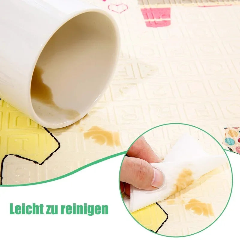 SafeNest™ Foldable Baby Play Mat – Non-Toxic XPE Foam, Reversible & Easy to Clean