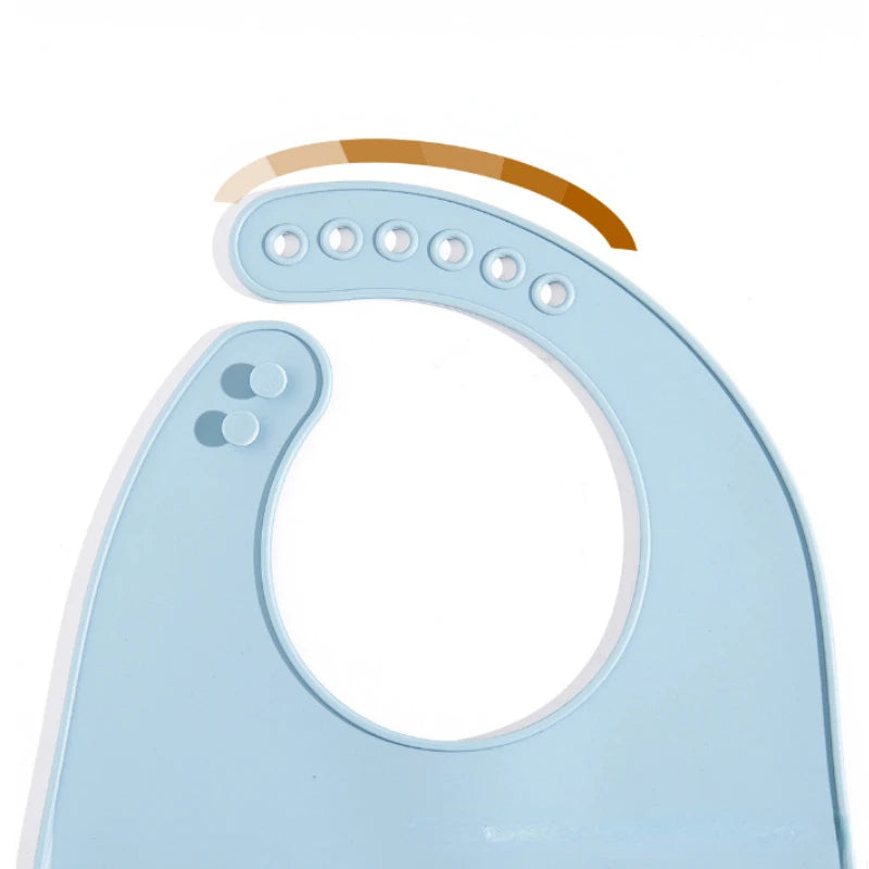 Waterproof Silicone Baby Bib with Pocket