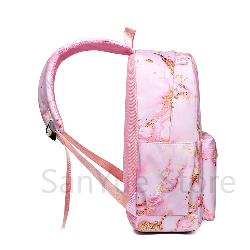 MINISO™ 4-in-1 Anime School Backpack Set – Waterproof Canvas Bag , Lunch Bag, Pen Case & Water Bottle