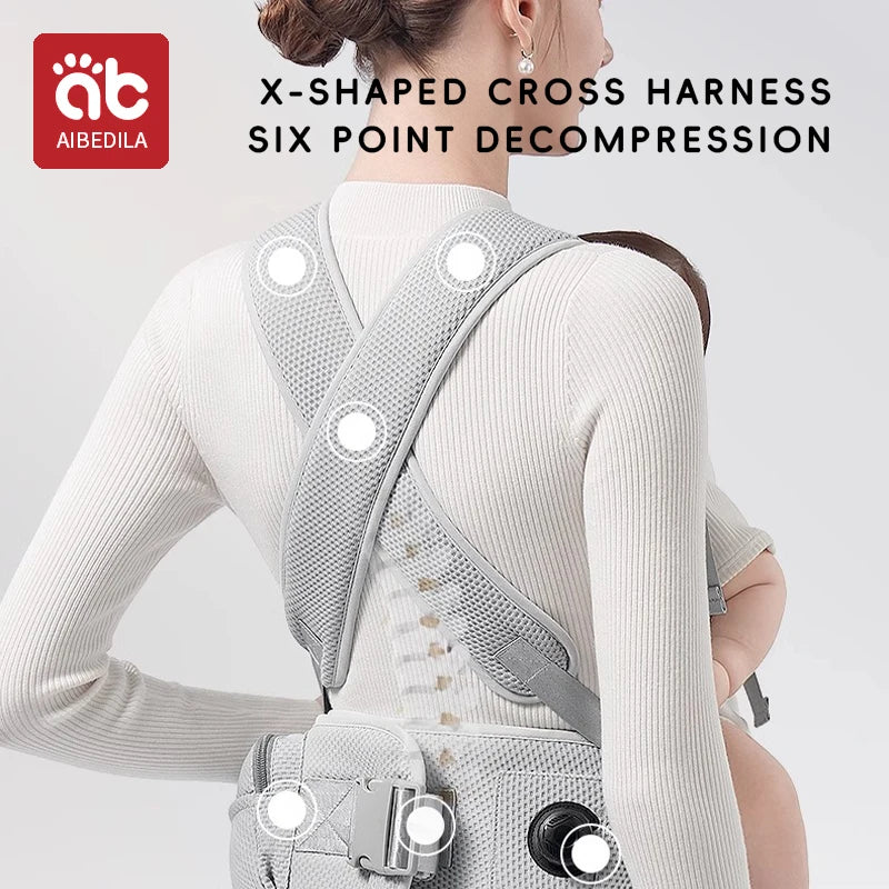 AIBEDILA™ Ergonomic Waist-Stool Baby Carrier – Anti-Gravity Comfort 20kg+