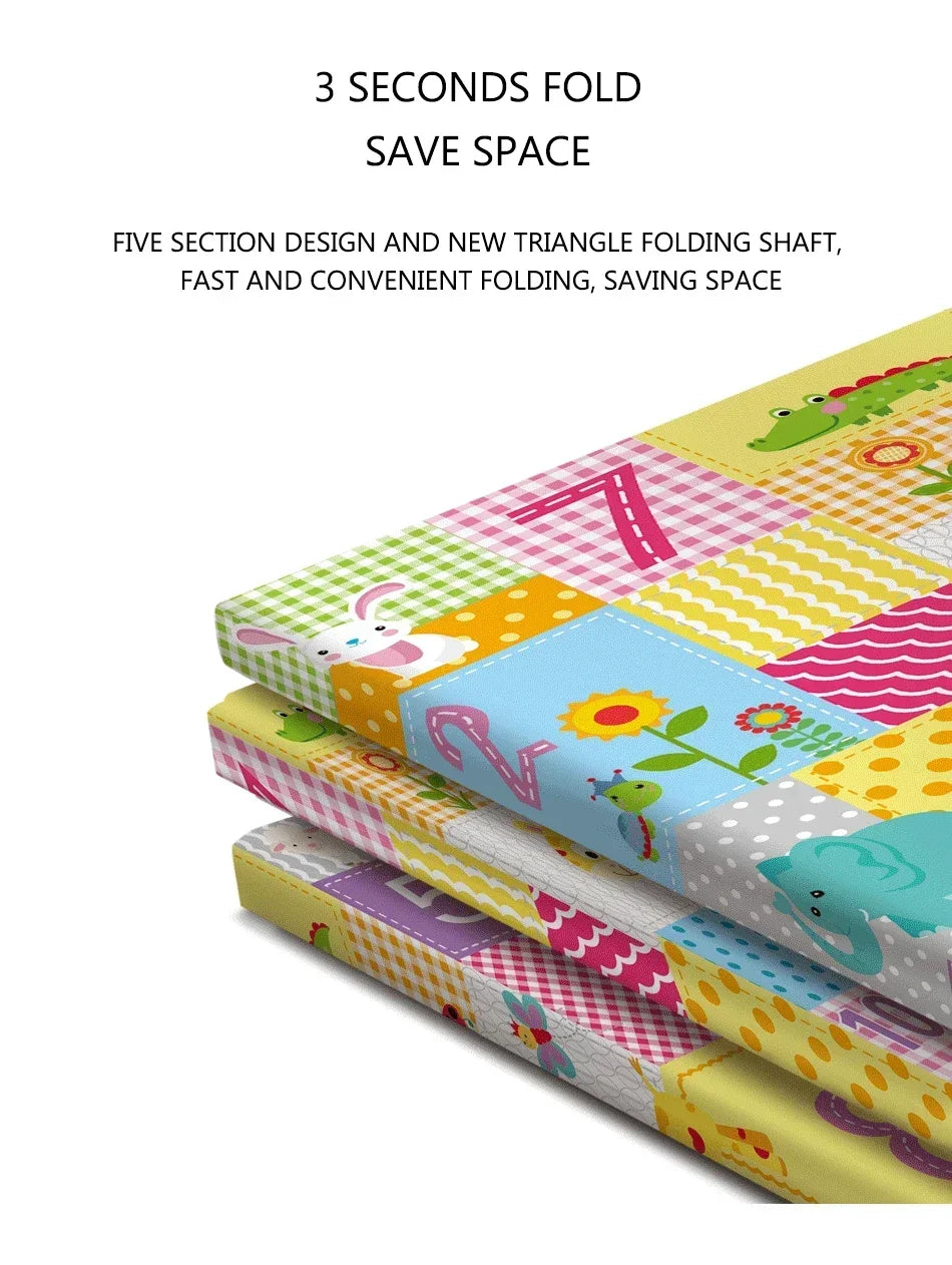 PlayJoy™ Foldable Baby Play Mat – Educational, Soft & Portable Kids Carpet
