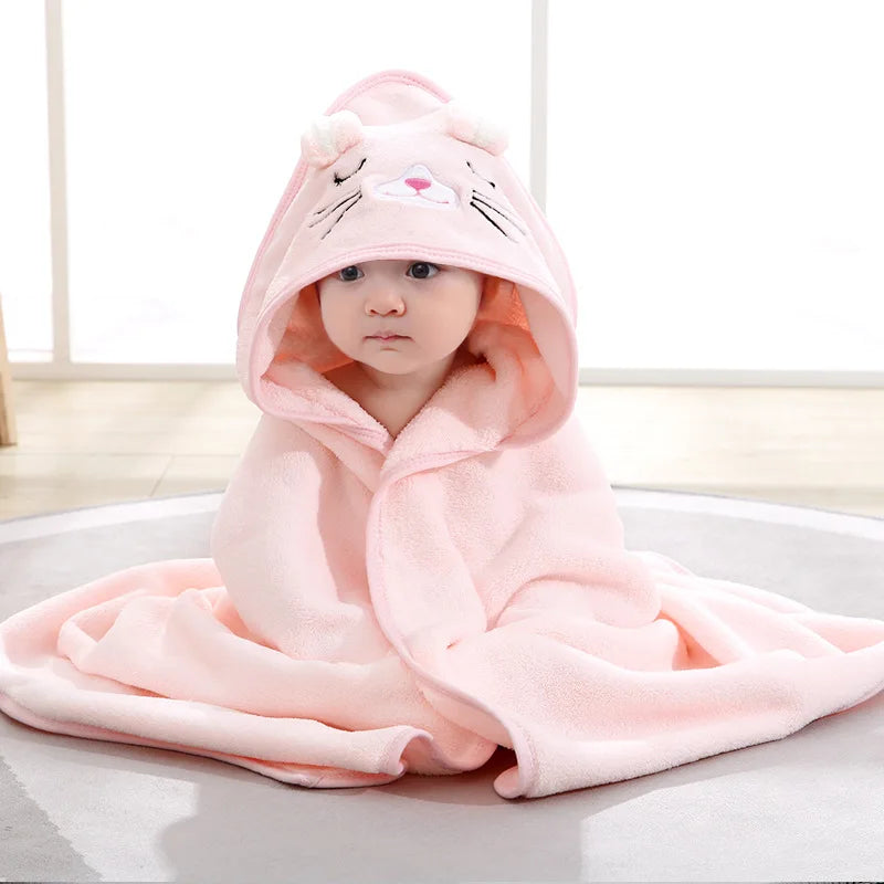 Baby Cartoon Bath Towel – Soft Absorbent Multi