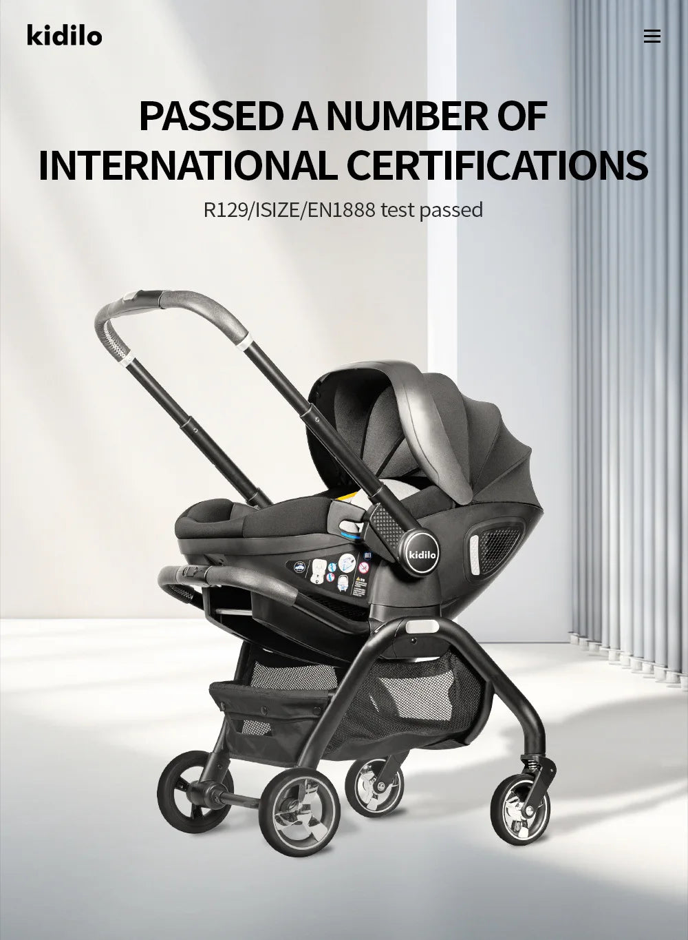 Kidilo™ 3-in-1 Baby Car Seat Stroller