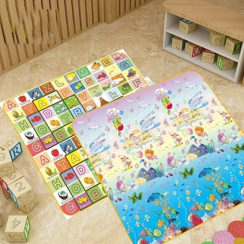 PlayNest™ Foldable Baby & Kids Play Mat – Soft, Educational, Double-Sided Foam Rug
