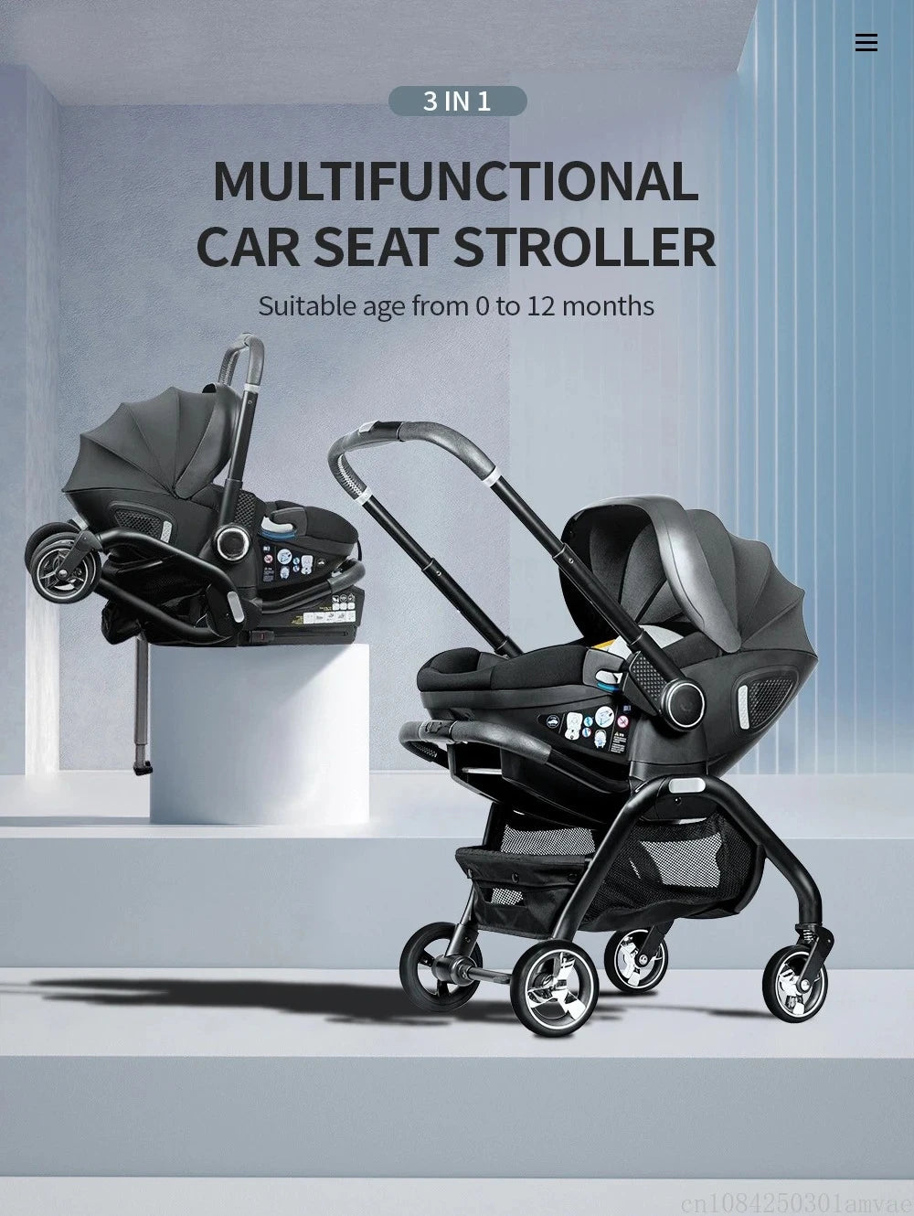 AuraPicks™ 4-in-1 Baby Stroller & Car Seat Combo