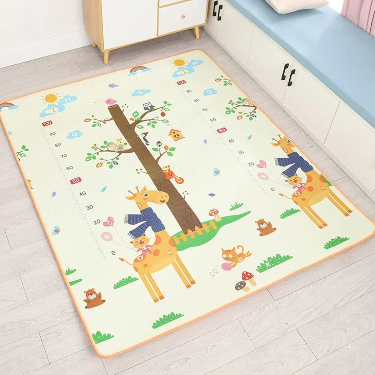 PlayNest™ Foldable Baby & Kids Play Mat – Soft, Educational, Double-Sided Foam Rug