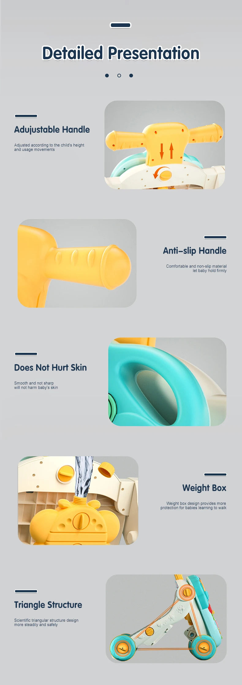 FunStep™ 5-in-1 Baby Walker – Activity Board, Play Table & Scooter for 0–2Y