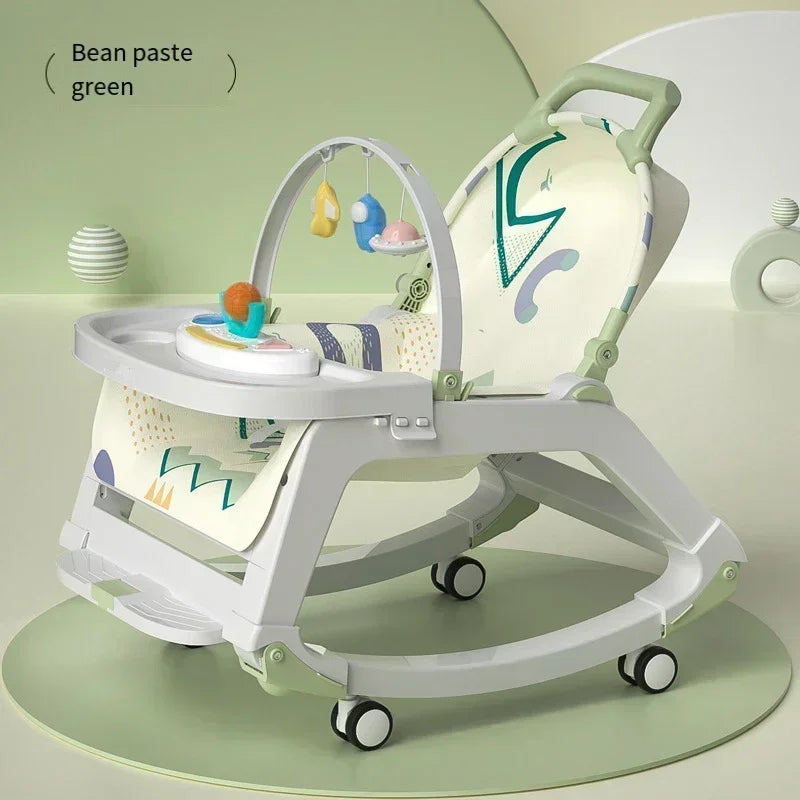 DreamNest™ 5-in-1 Baby Rocking Chair | Multi-Functional Bouncer, Seat, Rocker, Dining & Trolley