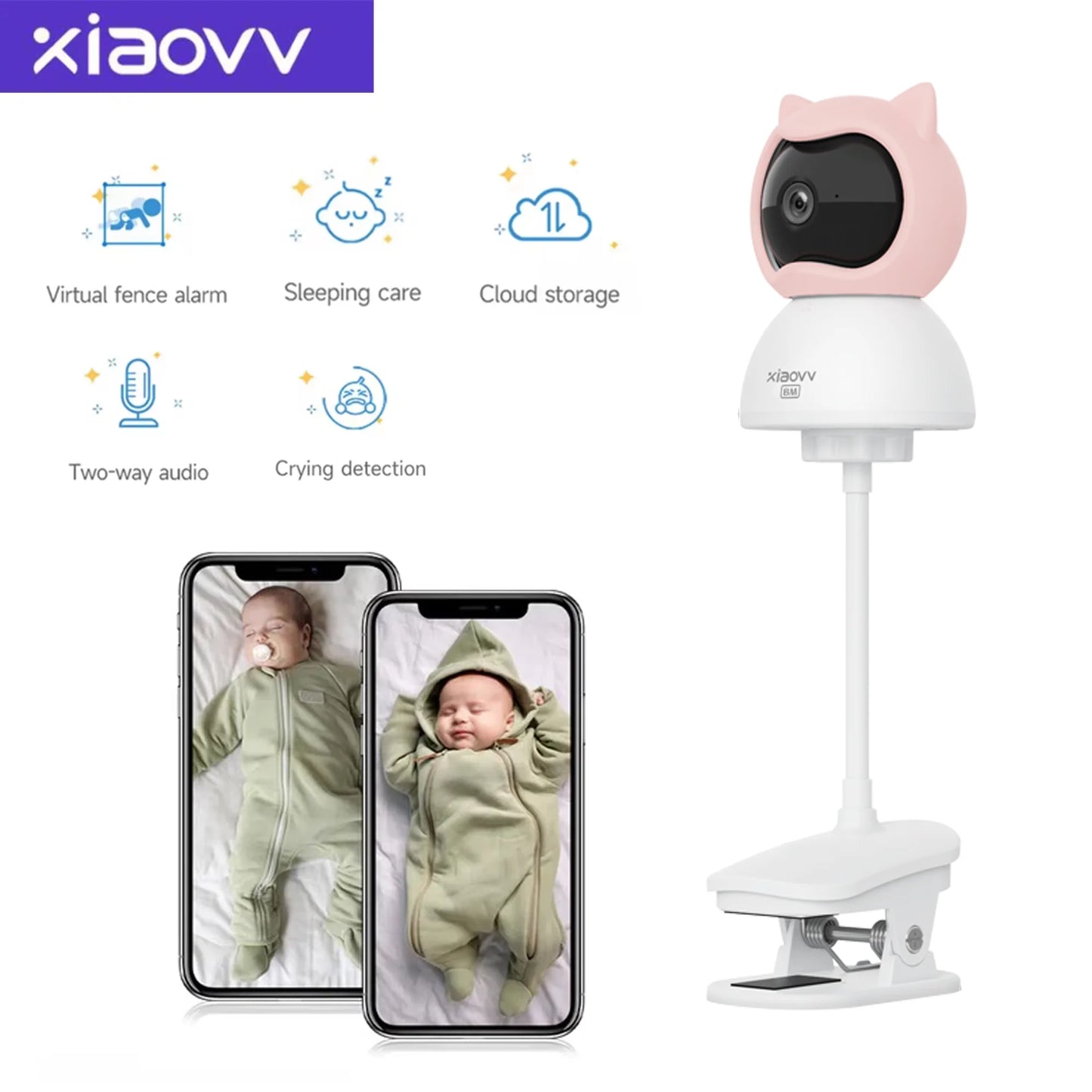 XiaoVV™ 3MP HD Wireless Baby Monitor (Q2 BM)