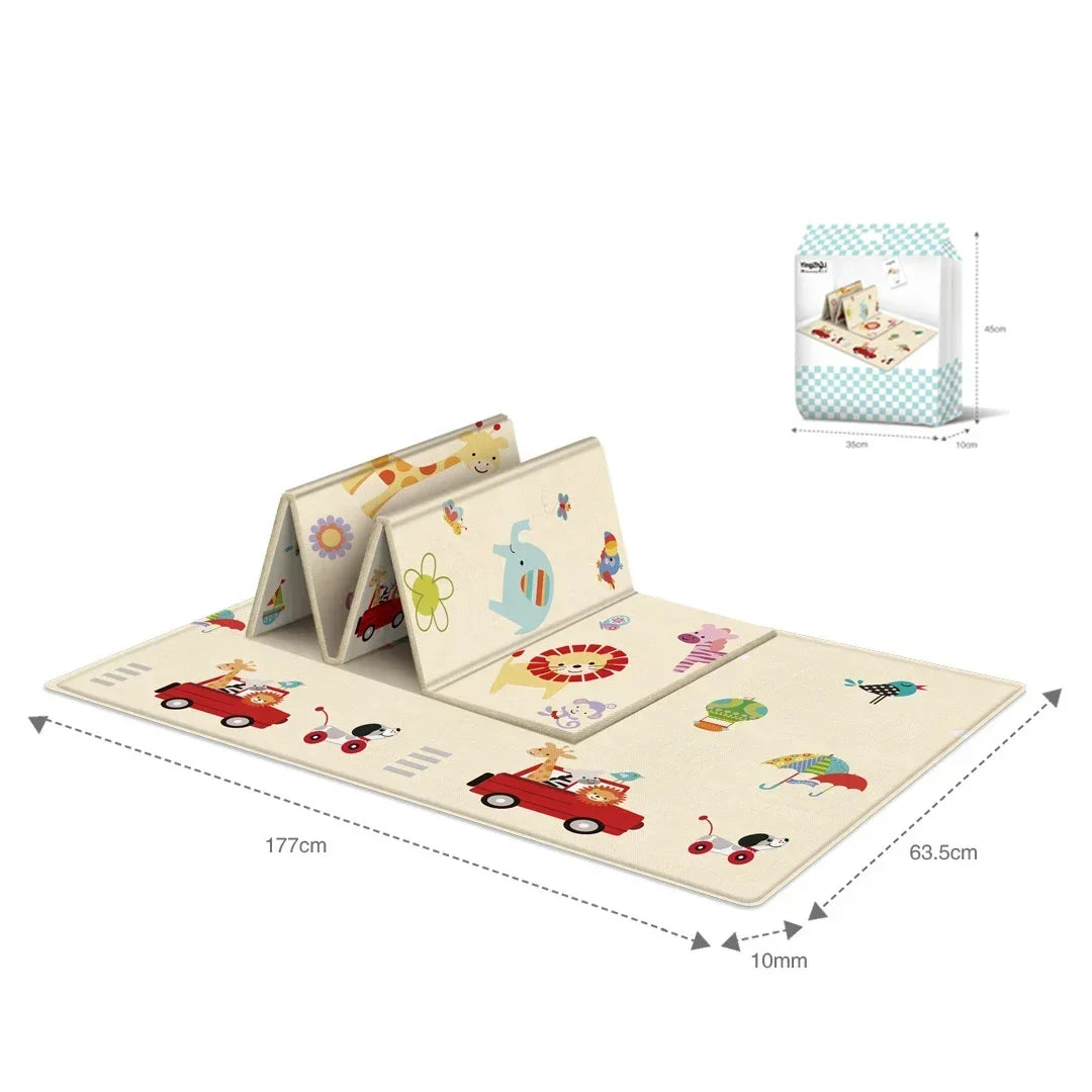 PlayJoy™ Foldable Baby Play Mat – Educational, Soft & Portable Kids Carpet