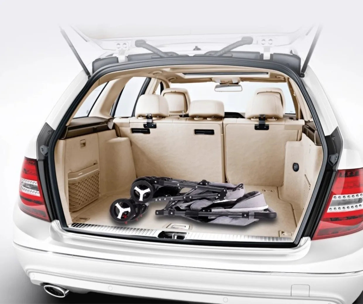 WarmHouse™ TwinFlex Double Stroller – Foldable Comfort for Two Kids