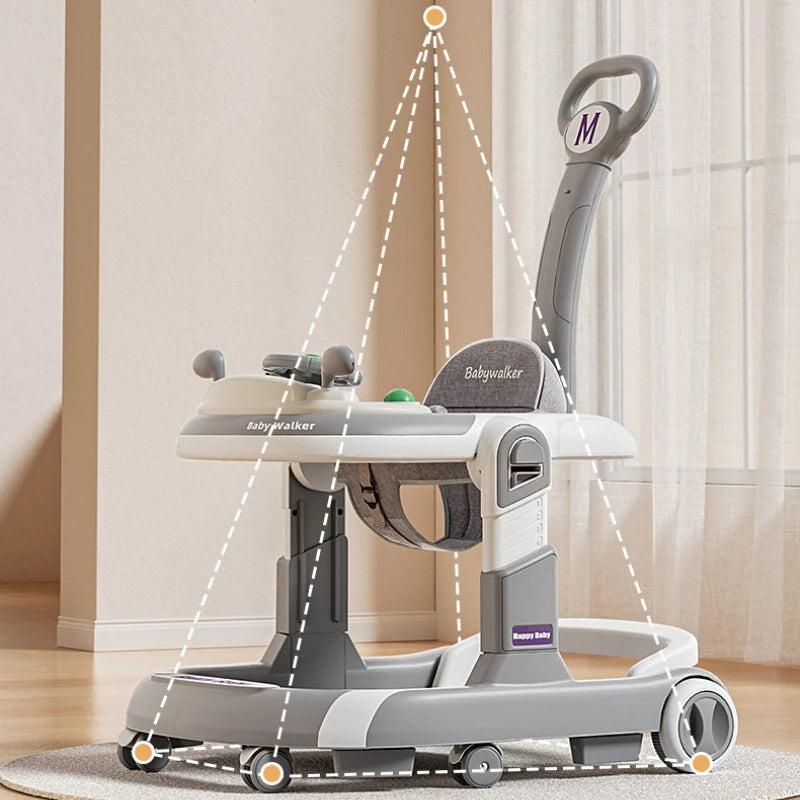 SafeStep™ Foldable Baby Walker – Ergonomic 4-Wheel Walker with Safety Features