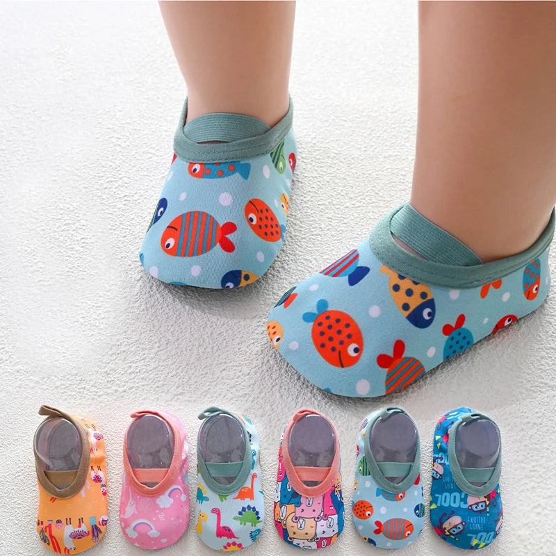 Baby First Walkers – Soft Anti-Slip Floral Shoes
