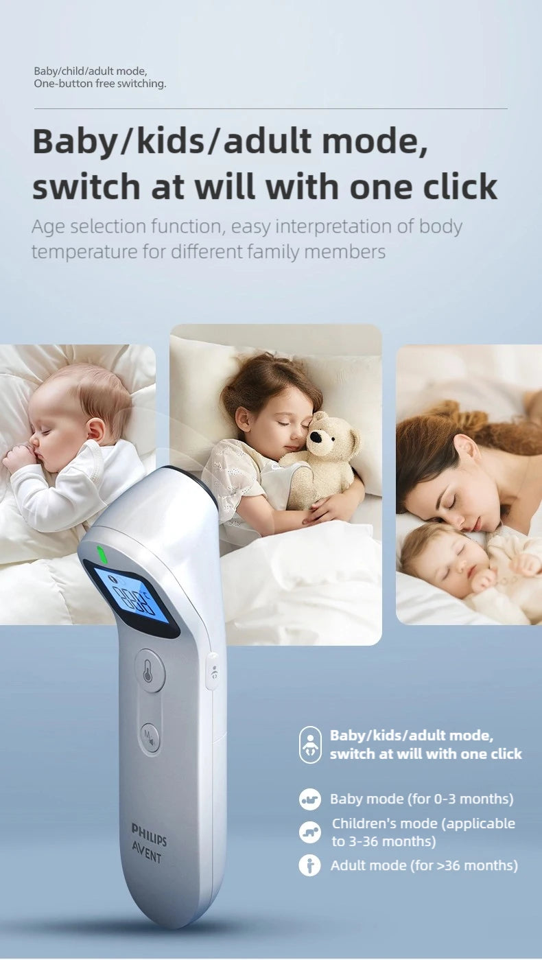 Philips Avent™ Infrared Forehead Thermometer – Non-Contact Digital Temperature Reader for Babies & Adults