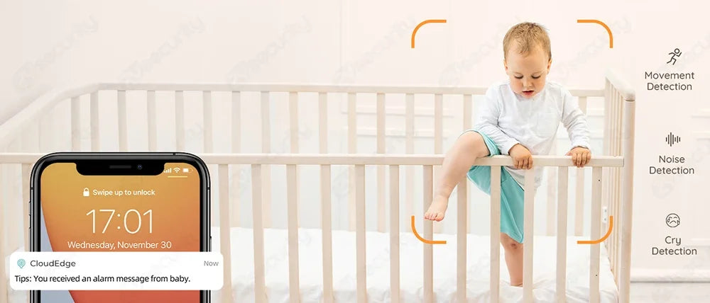 ZySecurity™ 2K 3MP Wireless Video Baby Monitor (ZY-MY06)