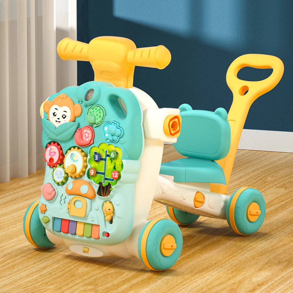 FunStep™ 5-in-1 Baby Walker – Activity Board, Play Table & Scooter for 0–2Y