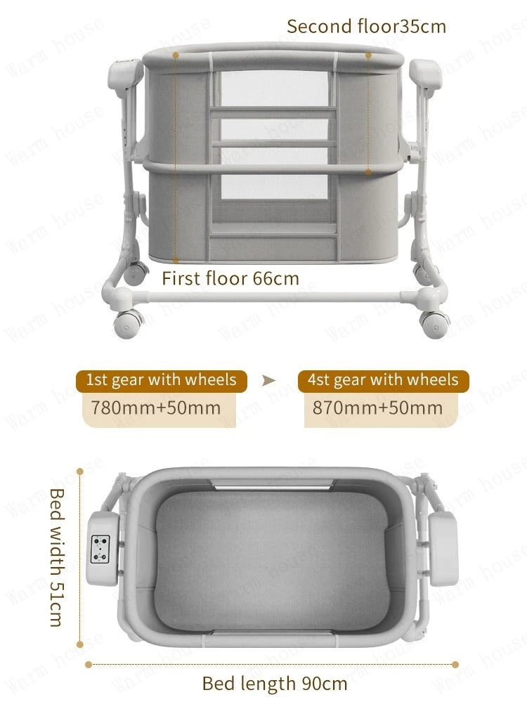 DreamNest™ Portable Folding Baby Crib Bed