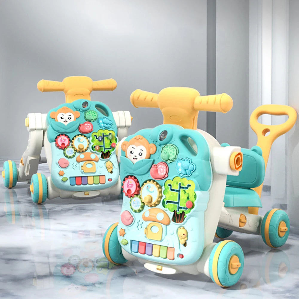 FunStep™ 5-in-1 Baby Walker – Activity Board, Play Table & Scooter for 0–2Y