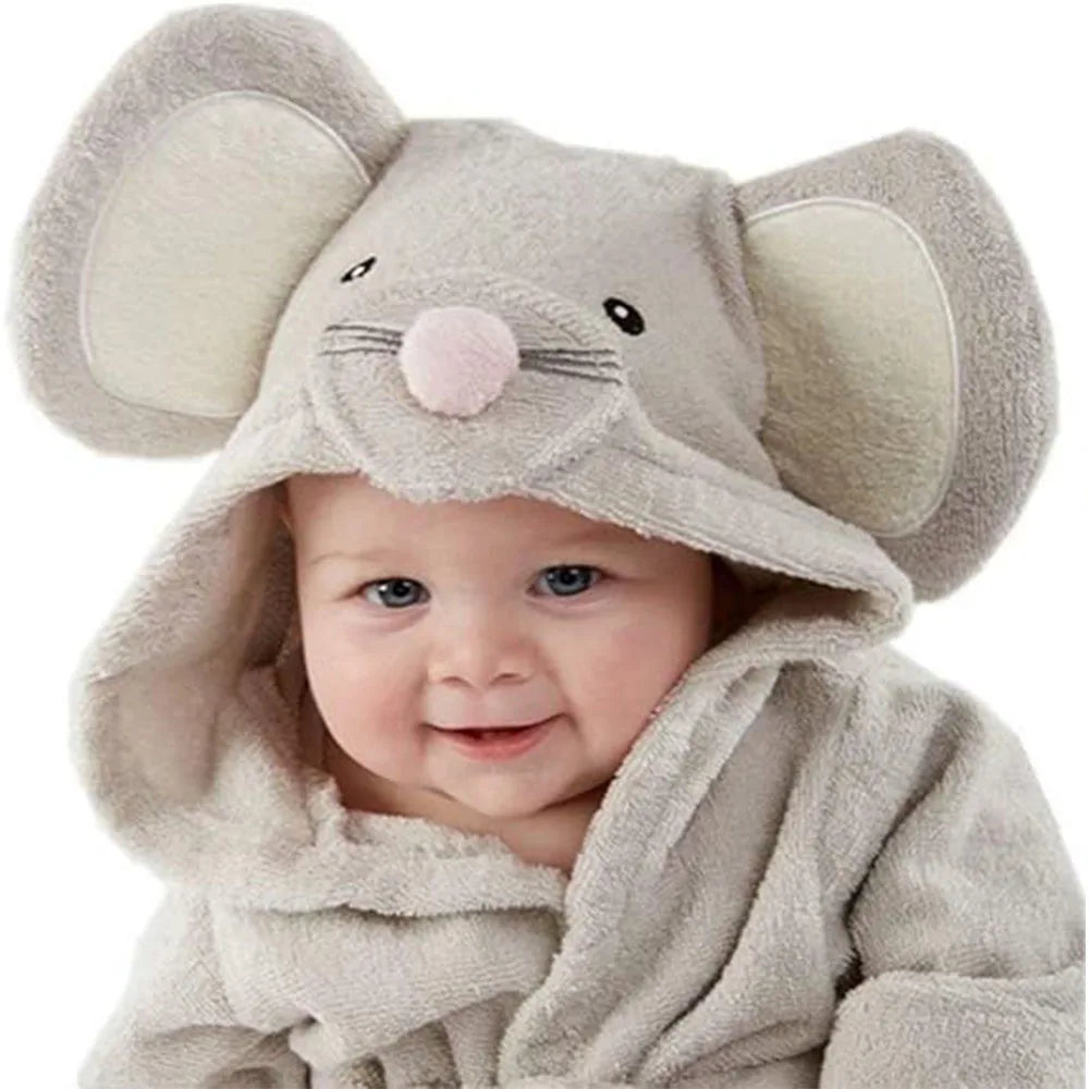 Baby & Toddler Hooded Bathrobe – Soft Terry Towel