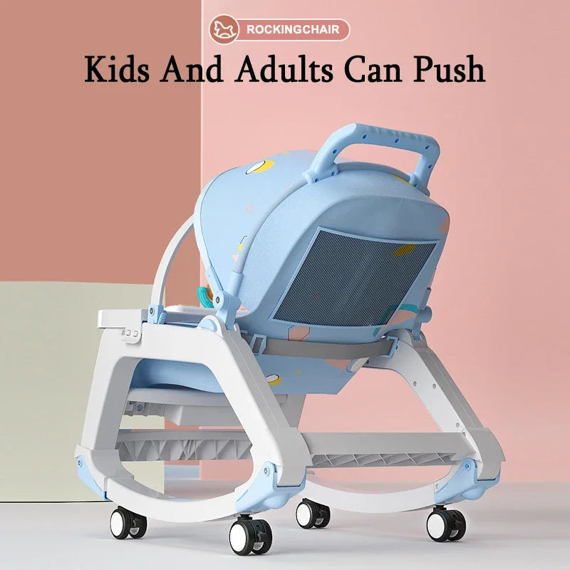 DreamNest™ 5-in-1 Baby Rocking Chair | Multi-Functional Bouncer, Seat, Rocker, Dining & Trolley