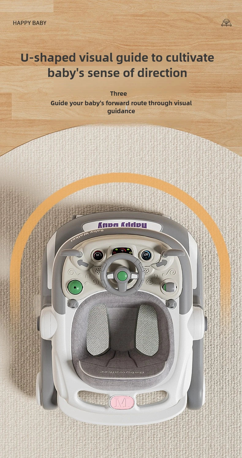 SafeStep™ Foldable Baby Walker – Ergonomic 4-Wheel Walker with Safety Features
