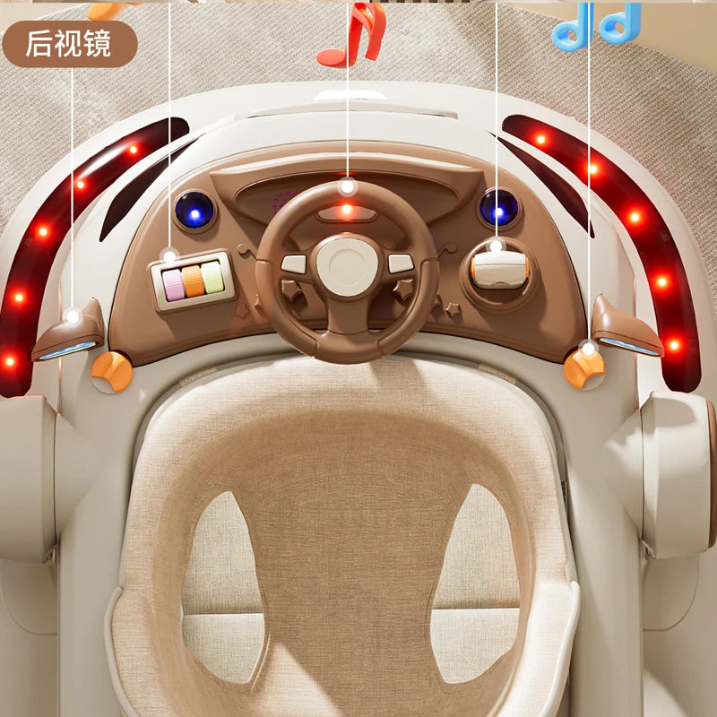3-in-1 Foldable Baby Walker with Music & Wheels